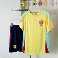 Spain EURO 2024 away football and soccer jerseys, competition standard, Thai sesame material absorbs