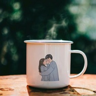 客製化 搪瓷杯 露營杯 結婚對杯 情侶對杯 可來圖印製