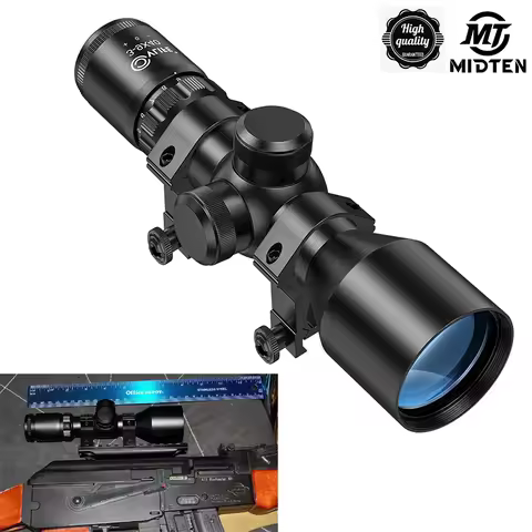 MidTen Rifle Scope 3-9x40 Compact Crosshair Reticle Free Mounts Quick Aiming Mil-dot Reticle 9X Hunt