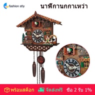 Wooden Clock Wall Mounted Clock Bird Alarm Clock Cuckoo Clocks for Home Kids Room Decoration