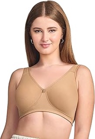 Riza Comfortfit Non-Padded Non-Wired Molded Full Coverage Bra Available Colour in Black/Coral/Megent