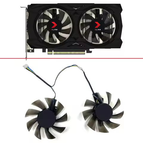 Cooling Fan 75MM 4PIN DC12V GeForce RTX 2060 SUPER GPU FAN For PNY GeForce GTX 1660 6GB XLR8 GeForce