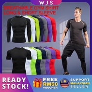 🇲🇾FREE RM50 VOUCHER🎁MLQ Men Gym Tight Outdoor Sport Shirt Jogging Shirt Sweat Shirt Slimfit Quick-dr