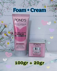 Paket Cantik Lengkap Hemat Ponds Bright Miracle Ultra Light Biome Gel Travel Size Pilih Variasi (Cre
