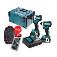 MAKITA ชุด COMBO KIT 18V สว่านกระแทกและไขควงกระแทก รุ่น DLX2180J