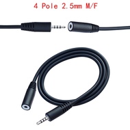 Extension Cable Small Audio Jack 2.5mm 4 Pole Stereo 2.5mm Male to 2.5mm Female 1.8m 3m