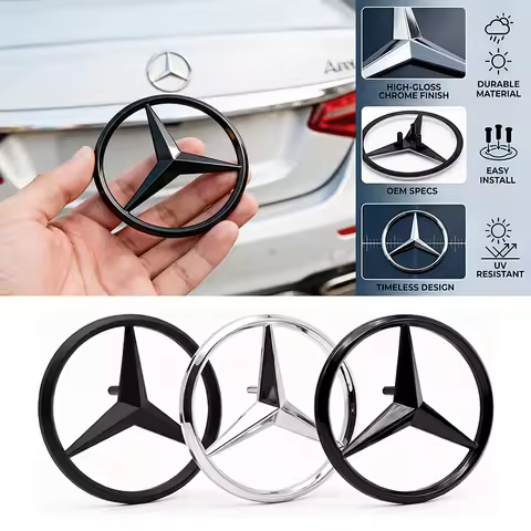 CCC-2026 New Car Star Rear Trunk Logo For Mercedes Benz AMG W177 A1778170100 W205 W176 Stickers or 3