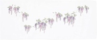 Musumi 60053-150 Gauze Tenugui Hand Towel, 34.6 inches (88 cm), Wisteria Flower, Purple, Made in Jap