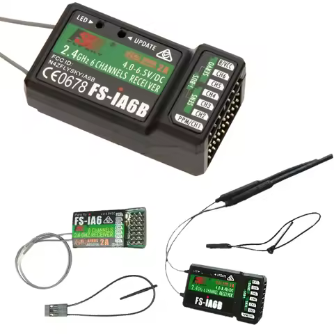 Original Flysky FS-IA6/FS-IA6B 6CH 2,4G Antena Dual RC Receptor Para Flysky FS-I6 FSI6 FS-i6 Receive