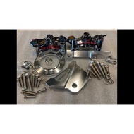 Y15ZR Y15 Front / Rear Caliper Gp4 4pot Chrome + Bracket