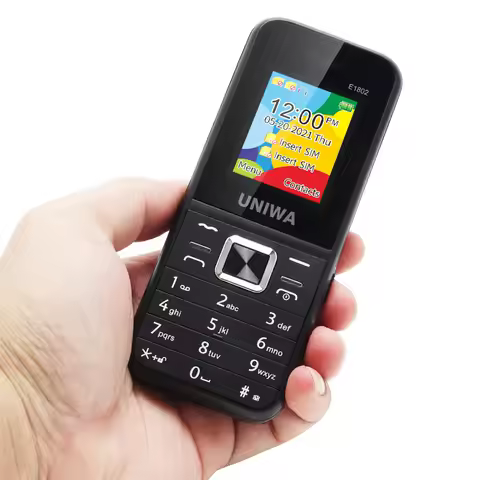 UNIWA E1802 feature phone 2.4'' 2G GSM Phone Keypad Phone Senior Push-button Phones Long Standby FM 