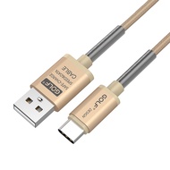 GOLF USB 轉 Type-C 雷霆系列 尼龍網格傳輸線(1M)-金色