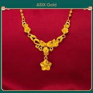 ASIX GOLD สร้อยคอทองคำแท้ สร้อยคอจี้ ทอง 24K การประกันคุณภาพ ไม่ดำ ไม่ลอก  จี้ต่างๆ 8 สไตล์  จี้ดอกไม้ จี้โบว์  จี้หัวใจ  ของขวัญที่ดีที่สุด