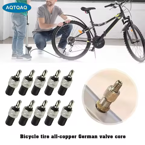 10Pcs/Set Germany Type Bike Valve Core Set Compatible with Wood Dunlop Dutch Bike Tyre Replacement C