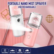 Nano Spray Mini Portable Handheld Face Steamer, USB Rechargeable Battery Operated Nano Cool Mist Spray Facial Mister