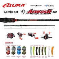 NEW ASUKA AMBUSH COMBO SET (Reel + Rod) Baitcasting BC Casting Fishing Set