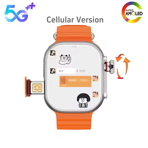 Original S10 Ultra Smart Watch Updated Android 9.0 os Smartwatch Heart Rate 180° Rotary Camera GPS W
