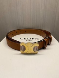 CELINE Brown Belt 2.5cm 💯new 小牛皮 女款 皮帶 腰帶