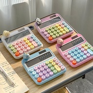 Creative Dopamine Color Calculator 12-digit Digital Display Solar Charging Calculator Multi-function