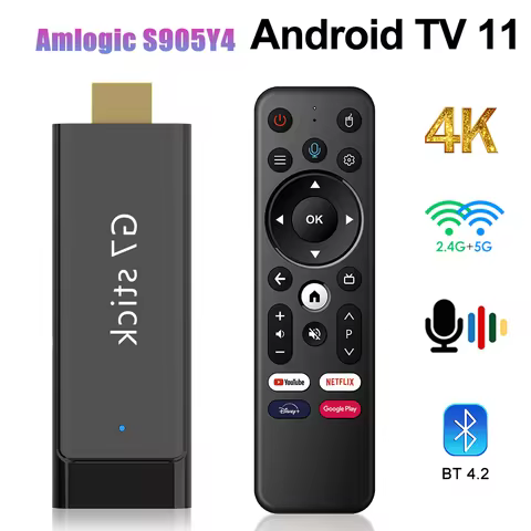 Smart ATV G7Stick TV Stick AndroidTV 11.0 Amlogic S905Y4 2GB DDR4 16GB BT AVI 2.4G/5G Wifi 4K 1080P 
