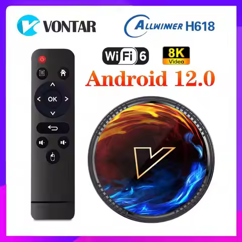 Vontar H1 Allwinner H618 Android 12 TV Box 8K Video BT5.0 Wifi6 Google Voice Android 12.0 Media Play