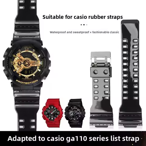 For Casio G-shock Black Gold GA-110 GA-100 GA-120 Ga140 ga700 400 Resin Silicone Sports Watch Strap 