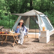 Lều tự bung lều dã ngoại cỡ to 240x240x155cm đi du lịch cắm trại camping glamping vintage