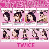 9pcs/set TWICE 2023 FAN MEETING Once Again Photocard READY TO BE Album PVC Card Transparent Clear Kpop Postcard