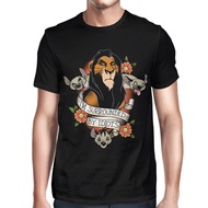 NF2GD256EW Classic Cotton Causal O Neck Scar I'M Surrounded By Idiots , Lion King Disney Men's T-Shi