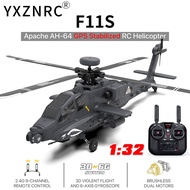 1:32 Yxznrc Remote Control Electric Helicopter F11s Apache Armed Modelsimulator Rc Aircraft Handle C