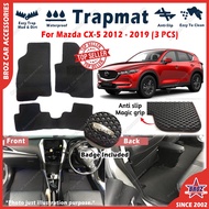 For Mazda CX5 CX-5 TRAPMAT CarMat Customize Car Floor Mat Black With Red Line Durable Water Proof Anti Slip Trapmat