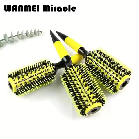 1pcs Detangling Aluminum Tube Roller Hairbrush Hot Aluminum Tube Curly Hair Roller Hair Brush Portab