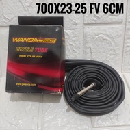 BICYCLE INNER TYRE Wanda KING 700X23 CAN BE UP TO 700x25 SMALL PRESTA VALVE 60MM LENGTH 6CM/