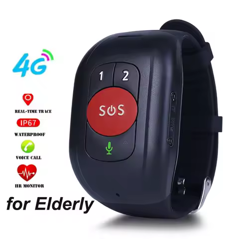Elderly 4G SOS GPS Watch GPS Tracking Wristband Bracelet Emergency Alarm GPS Tracking Heart Rate Blo