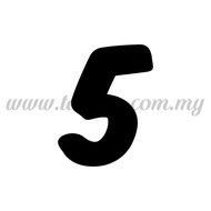 Balloon Sticker - Number "5" - Bold
