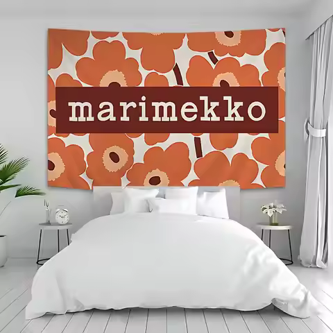 Marimekko-U-Unikko Flowers Chart Tapestry Art Science Fiction Room Home Decor Cheap Hippie Wall Hang