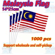 Size Besar 1000pcs Malaysia Hand Flag Malaysia Bendera Malaysia National Day Bendera Tangan Malaysia