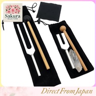 Crystal Tuner Healing Set with Mallet - 528Hz & 4096Hz Sound Forks for Meditation (8-Piece Set with 