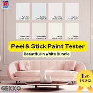 Paint Sample - 8 Pcs Beautiful In White Bundle - GEKKO Peel And Stick Nippon Paint Tester