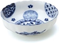 Indigo Round Crest AM-IM008 Chrysanthemum Shaped Pot, 8.1 inches (20.6 cm)