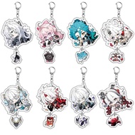Game Wuthering Waves CALCHARO Camellya Encore Keychain Cosplay Figure Pendant Anime Keyring Bag Acce