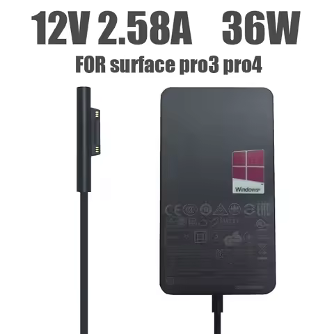 12V 2.58A 36W battery charger for Microsoft Surface Pro 3 Pro 4 core i5 i7 1631 1724 1625