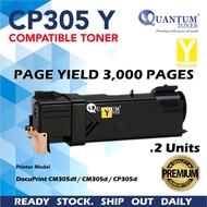 2x YELLOW Fuji Xerox CP305 CP305d CM305 CM305df Compatible Toner for DocuPrint CP 305d CP 305dn CM 3