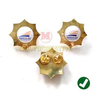 Kai Brooch Pin Indonesian Railway Badge Star Model