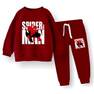 Setelan Anak Laki Laki Gambar spiderman Lengan Panjang Baju Sweater Joger Anak 1 Sampai 6 Tahun