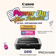 CANON Pixma E410 Compact All-In-One Printer - Print, Scan, Copy (WITH INK, NO WIFI) Canon E410