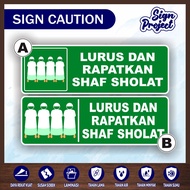 STIKER LURUS DAN RAPATKAN SHAF SHOLAT/STIKER SHAF SHOLAT LURUS DAN RAPAT VINYL ANTI AIR/STIKER MASJI