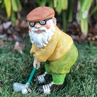 Ffggg Gnome Sculpture  Resin Garden Ornament Funny Cute Vintage for Yard Decoration