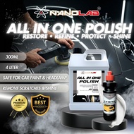 All in One Polish Car |Remover watermark Scratches|Headlamp Cleaner & Shine Polish [NanoLab]