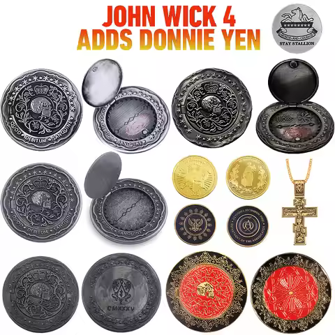 Movie John Wick Can Coins John Wick Killer Blood Contract Blood Oath with Fingerprint Coins For Wome